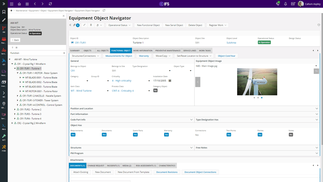 IFS Equipment Object Navigator